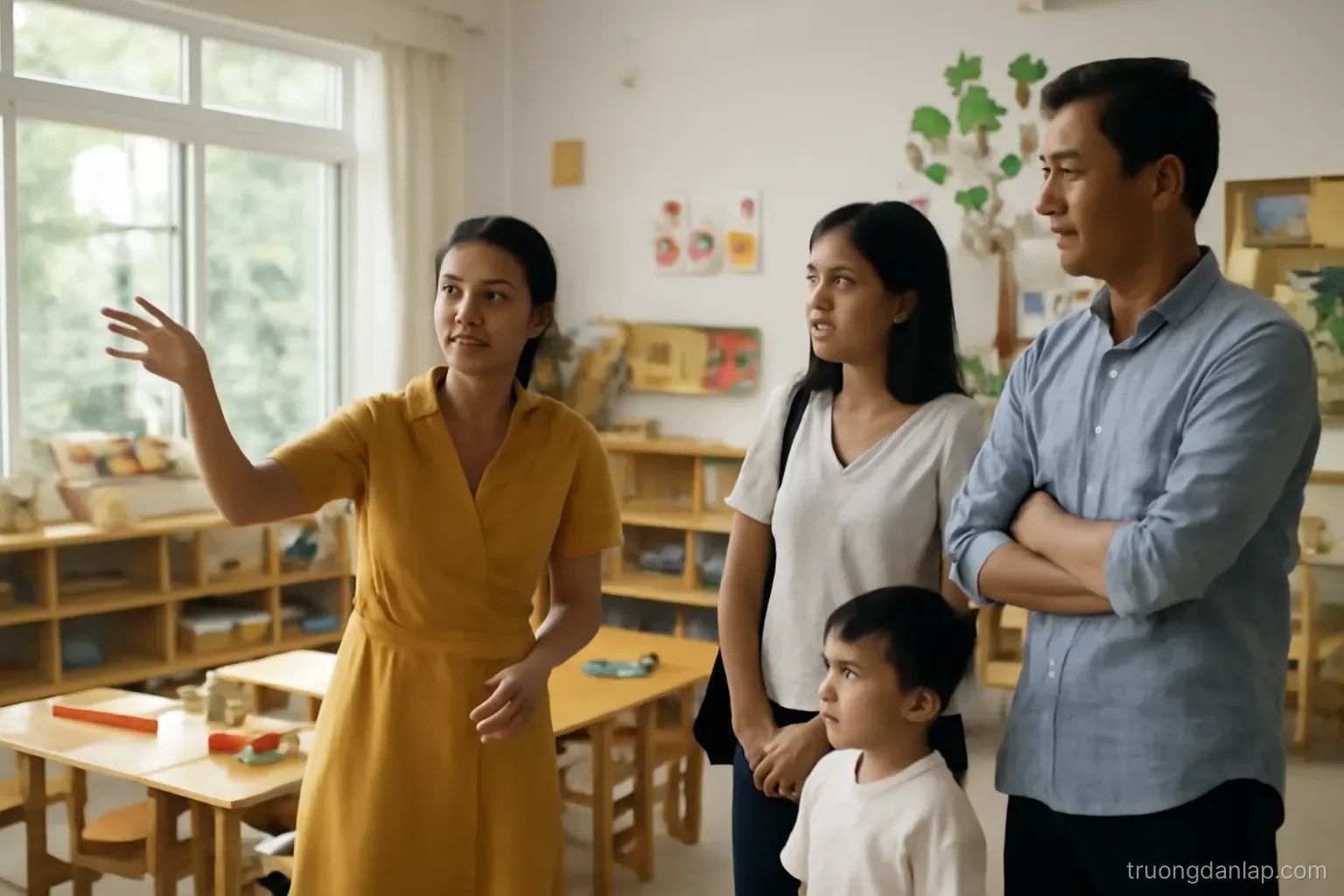 Gửi con cơ sở gần nhà: lựa chọn của gia đình hai công nhân